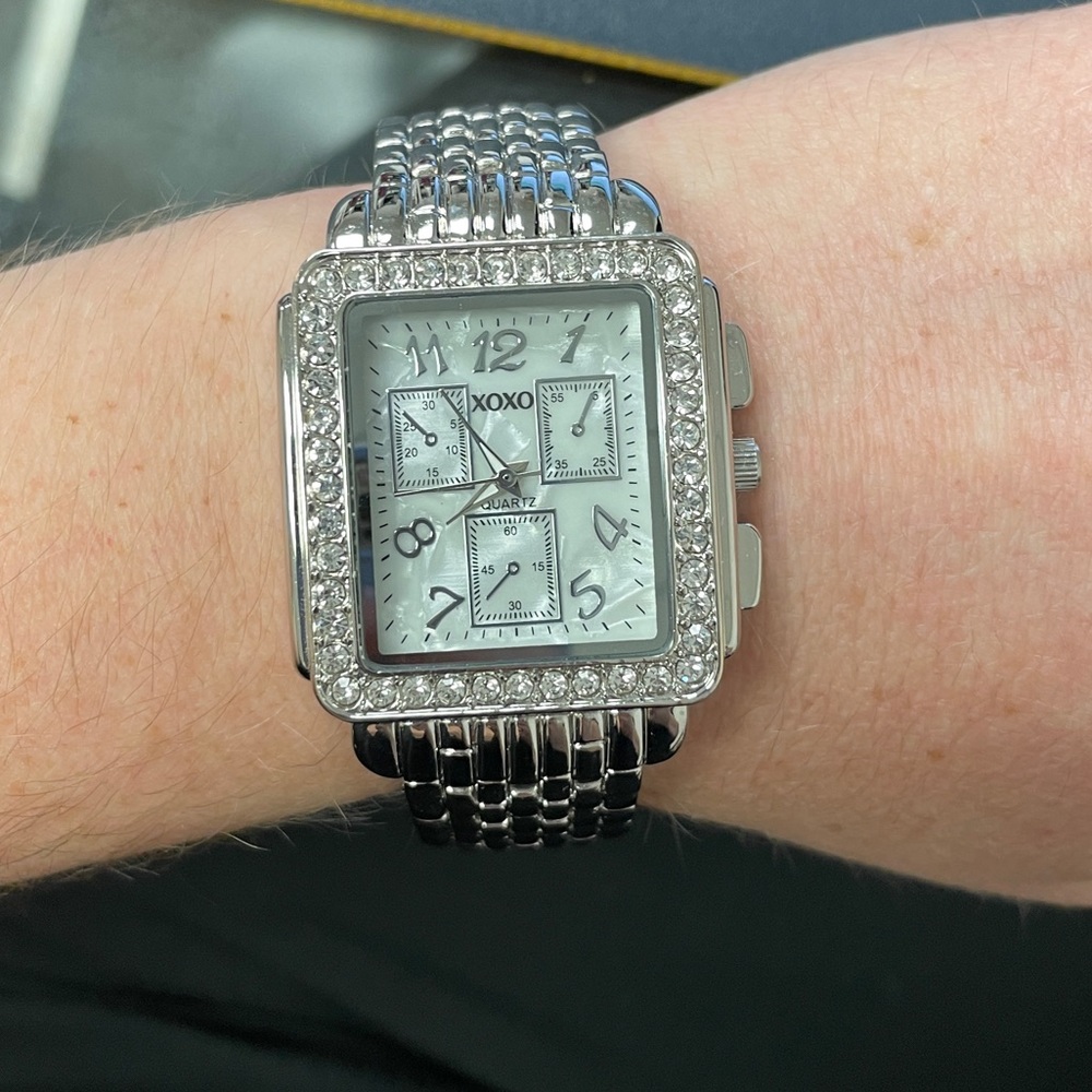 Square Style Silver Ladies Watch